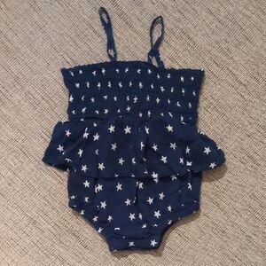 Old Navy Navy Star Print Baby Romper